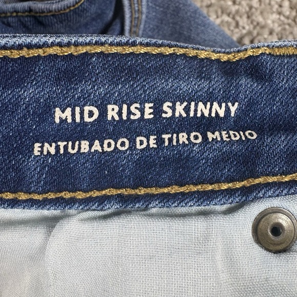 Universal Thread Jeans Women's 6 28R Mid Rise Skinny Stretch Denim Blue - Picture 4 of 10